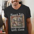 Buhurt Hourly Book Epic Knight Fight In Armor Buhurt Men's V-Neck T-Shirt Buhurt Hourly Book Epic Knight Fight In Armor Buhurt Men's V-Neck T-Shirt