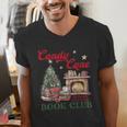 Candy Cane Book Club Holiday Party & Book Exchange Men's V-Neck T-Shirt
