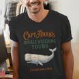 Captain Ahab’s Whale Watching Tours – Moby Book Parody Men's V-Neck T-Shirt