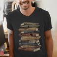 Celebrating History Month Floral Books Teacher Men's V-Neck T-Shirt Celebrating History Month Floral Books Teacher Men's V-Neck T-Shirt