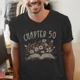 Chapter 50th Birthday Bookworm 50 Years Old For Book Lovers Men's V-Neck T-Shirt Chapter 50th Birthday Bookworm 50 Years Old For Book Lovers Men's V-Neck T-Shirt