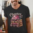 Chapter 67 Floral Book Stack Men's V-Neck T-Shirt Chapter 67 Floral Book Stack Men's V-Neck T-Shirt