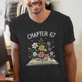 Chapter 67th Birthday Bookworm 67 Memes Book Lovers Men's V-Neck T-Shirt