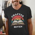 Chapter Seven Book Reading 7th Birthday 7 Year Old Men's V-Neck T-Shirt Chapter Seven Book Reading 7th Birthday 7 Year Old Men's V-Neck T-Shirt