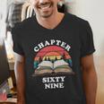 Chapter Sixty Nine Book Reading 69th Birthday 69 Year Old Men's V-Neck T-Shirt Chapter Sixty Nine Book Reading 69th Birthday 69 Year Old Men's V-Neck T-Shirt