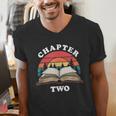 Chapter Two Book Reading 2nd Birthday 2 Year Old Men's V-Neck T-Shirt