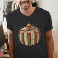 Christmas Book Ornament Lights Holiday Reading Lover Teacher Men's V-Neck T-Shirt