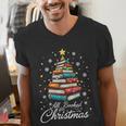 Christmas Book Tree Shirt Book Lover Librarian All Booked For Christmas Women's Christmas Book Lover Librarian Men's V-Neck T-Shirt Christmas Book Tree Shirt Book Lover Librarian All Booked For Christmas Women's Christmas Book Lover Librarian Men's V-Neck T-Shirt