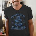 Christmas Snowman Frosted Tales Book Club Men's V-Neck T-Shirt