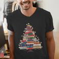 Christmas Tree Book Bookworm Men's V-Neck T-Shirt Christmas Tree Book Bookworm Men's V-Neck T-Shirt