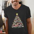 Christmas Tree Books Book Reading Bookworm Men's V-Neck T-Shirt Christmas Tree Books Book Reading Bookworm Men's V-Neck T-Shirt