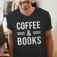 Coffee & Books Lover Coffee And Books Men's V-Neck T-Shirt