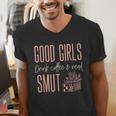 Coffee And Smut Good Girls Read Smutty Book Merch For Women Men's V-Neck T-Shirt