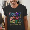 Color Our World Summer Reading 2025 Boho Wildflower Book Men's V-Neck T-Shirt Color Our World Summer Reading 2025 Boho Wildflower Book Men's V-Neck T-Shirt