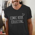 Comic Book Collecting Collector Men's V-Neck T-Shirt Comic Book Collecting Collector Men's V-Neck T-Shirt