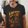 Comic Book Superhero Fall Season Leaf Blower Men's V-Neck T-Shirt
