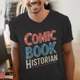 Comic Book Historian Vintage Comic Book Collector Men's V-Neck T-Shirt Comic Book Historian Vintage Comic Book Collector Men's V-Neck T-Shirt