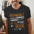 Cool Bookmobile Librarian Spreading Love One Book At A Time Men's V-Neck T-Shirt Cool Bookmobile Librarian Spreading Love One Book At A Time Men's V-Neck T-Shirt