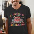 All The-Cool Kids Are Reading Book Lover Librarian Bookworm Men's V-Neck T-Shirt All The-Cool Kids Are Reading Book Lover Librarian Bookworm Men's V-Neck T-Shirt