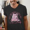 Coquette Aesthetic Bow Buy Me Books & Tell Me I'm Pretty Men's V-Neck T-Shirt