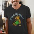 Corduroy Where's My Button Teddy Bear Retro Children's Book Men's V-Neck T-Shirt Corduroy Where's My Button Teddy Bear Retro Children's Book Men's V-Neck T-Shirt