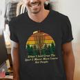 More Course Not People Disc Golf Introvert Golfer Antisocial Men's V-Neck T-Shirt