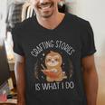 Crafting Stories Is What I Do Reading Writing Book Author Men's V-Neck T-Shirt