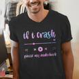 If I Crash Pause My Audiobook Listener Bookish Book Lover Men's V-Neck T-Shirt