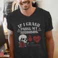 If I Crash Pause My Audiobook Lovers Dark Romance Spicy Book Men's V-Neck T-Shirt If I Crash Pause My Audiobook Lovers Dark Romance Spicy Book Men's V-Neck T-Shirt