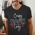 Crazy Book Lady Men's V-Neck T-Shirt