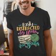 Crochet And Reading Crocheter Bookish Crocheting Book Lover Men's V-Neck T-Shirt