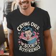 Crying Over Book Boyfriends Men's V-Neck T-Shirt Crying Over Book Boyfriends Men's V-Neck T-Shirt