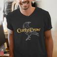 Curly Crow Art And Books Logo Men's V-Neck T-Shirt