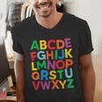 Cute ABCs Shirt Alphabet Colorful Letters Reading Books Kids Men's V-Neck T-Shirt Cute ABCs Shirt Alphabet Colorful Letters Reading Books Kids Men's V-Neck T-Shirt