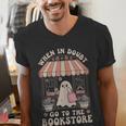 Cute Bookstore Ghost Retro Women Book Lovers Men's V-Neck T-Shirt Cute Bookstore Ghost Retro Women Book Lovers Men's V-Neck T-Shirt