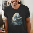 Cute Manatee Reading Book Bookworm Readers Manatee Lover Men's V-Neck T-Shirt Cute Manatee Reading Book Bookworm Readers Manatee Lover Men's V-Neck T-Shirt