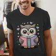 Cute Reading Owl Book Lover Teacher Librarian Bookworm Men's V-Neck T-Shirt Cute Reading Owl Book Lover Teacher Librarian Bookworm Men's V-Neck T-Shirt