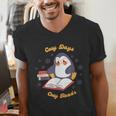 Cute Xmas Book Lover Penguin Reading Cosy Days Cosy Reads Men's V-Neck T-Shirt