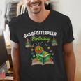 Dad Of Caterpillar Birthday Reading Books Lovers Men's V-Neck T-Shirt
