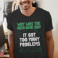 Dad Joke Why Was The Math Book Sad Pun Dad Jokes Men's V-Neck T-Shirt