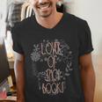 Dark Romance Book Lover Women Read Spicy Books Skeleton Dibs Men's V-Neck T-Shirt
