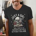 Dark Romance Smutt Book Merch STFUATTDLAGG Good Girl Trigger Men's V-Neck T-Shirt