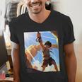 David And Goliath Bible Book Samuel King David Anime Manga Men's V-Neck T-Shirt