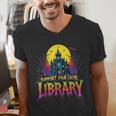 Death Gothic Support Your Local Library Lovers Book Men's V-Neck T-Shirt Death Gothic Support Your Local Library Lovers Book Men's V-Neck T-Shirt