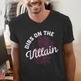 Dibs On The Villain Dark Romance Books Skeleton Morally Grey Men's V-Neck T-Shirt