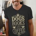 Dogs Books And Coffee Men's V-Neck T-Shirt