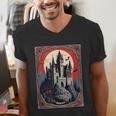 Dracula's Castle Book Cover Illustration Men's V-Neck T-Shirt