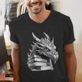 Dragon Book Men's V-Neck T-Shirt Dragon Book Men's V-Neck T-Shirt