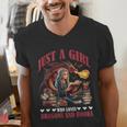 Dragon Just A Girl Who Loves Dragons And Books Men's V-Neck T-Shirt Dragon Just A Girl Who Loves Dragons And Books Men's V-Neck T-Shirt