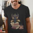 Dragon Read Books Be Kind Stay Weird Book Lover Men's V-Neck T-Shirt